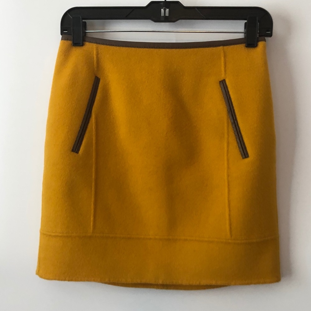 Stile Benetton Mustard Yellow Mini Skirt